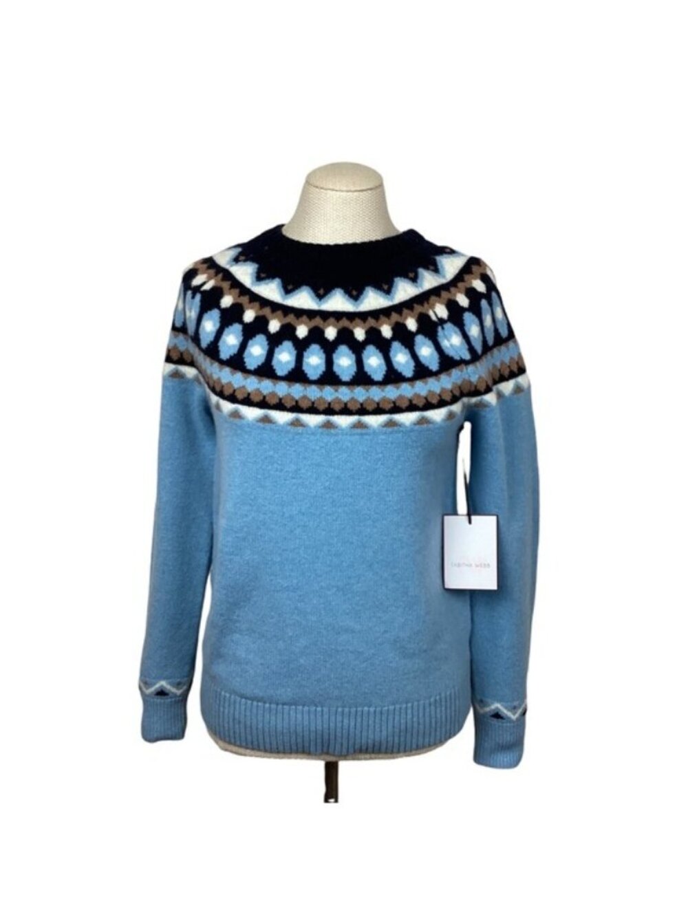 NEW Anthropologie Tabitha Webb Fair Isle Sweater Small